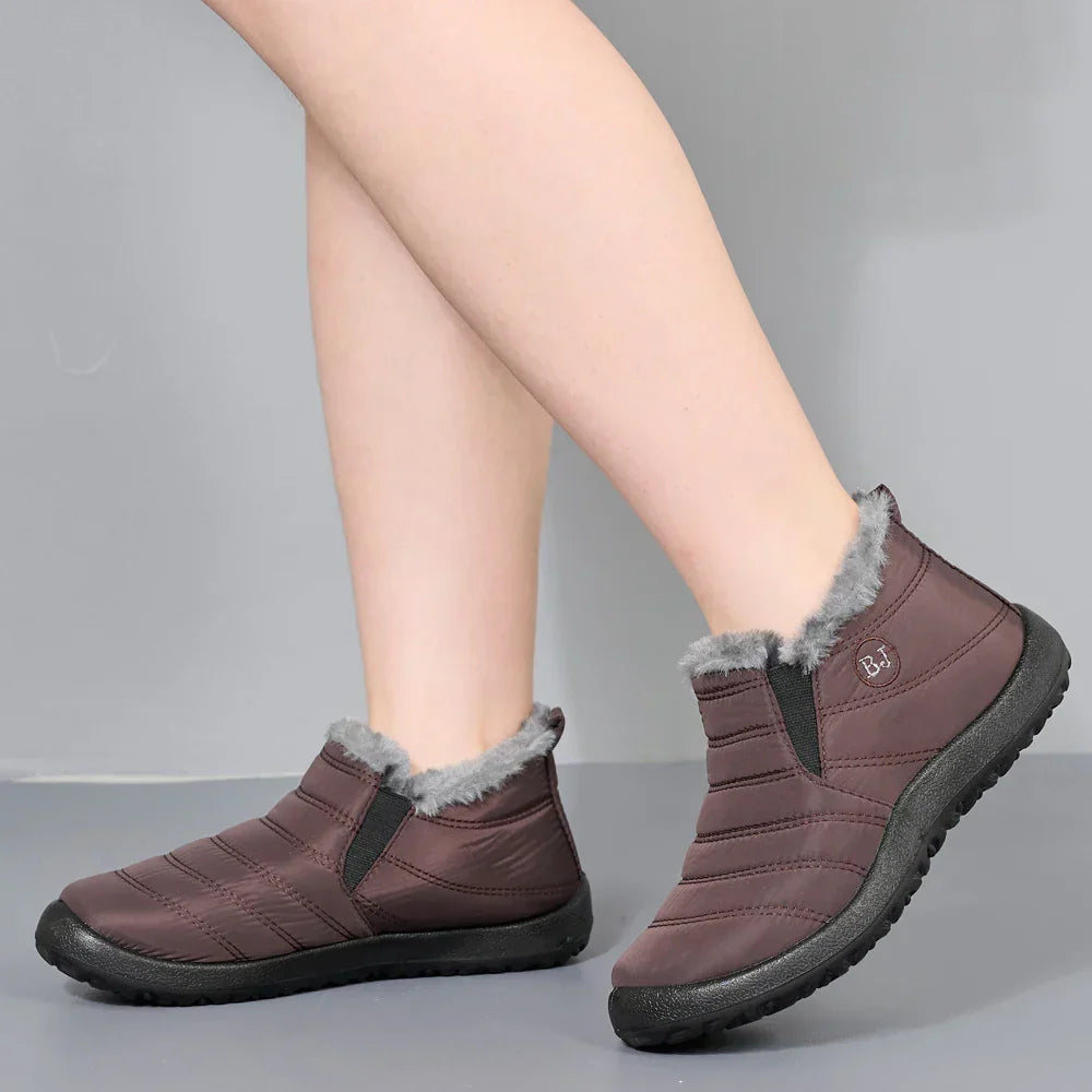 Bota Feminina de Inverno Impermeável Solado Antiderrapante