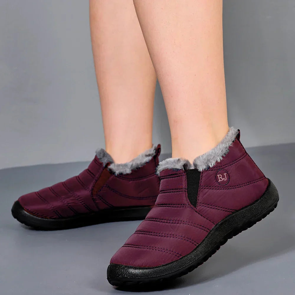 Bota Feminina de Inverno Impermeável Solado Antiderrapante