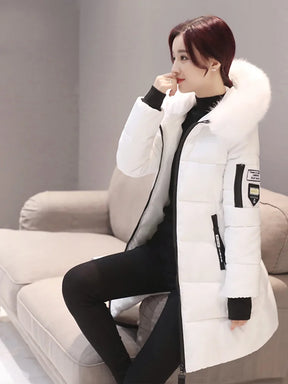 Casaco Feminino Para Inverno com Capuz e Gola Parka Elegante