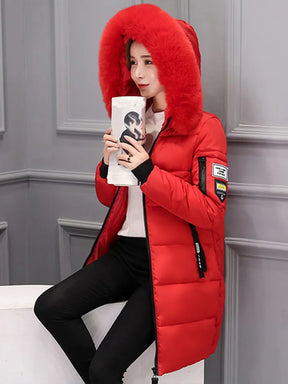 Casaco Feminino Para Inverno com Capuz e Gola Parka Elegante