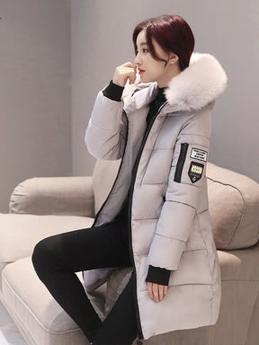 Casaco Feminino Para Inverno com Capuz e Gola Parka Elegante
