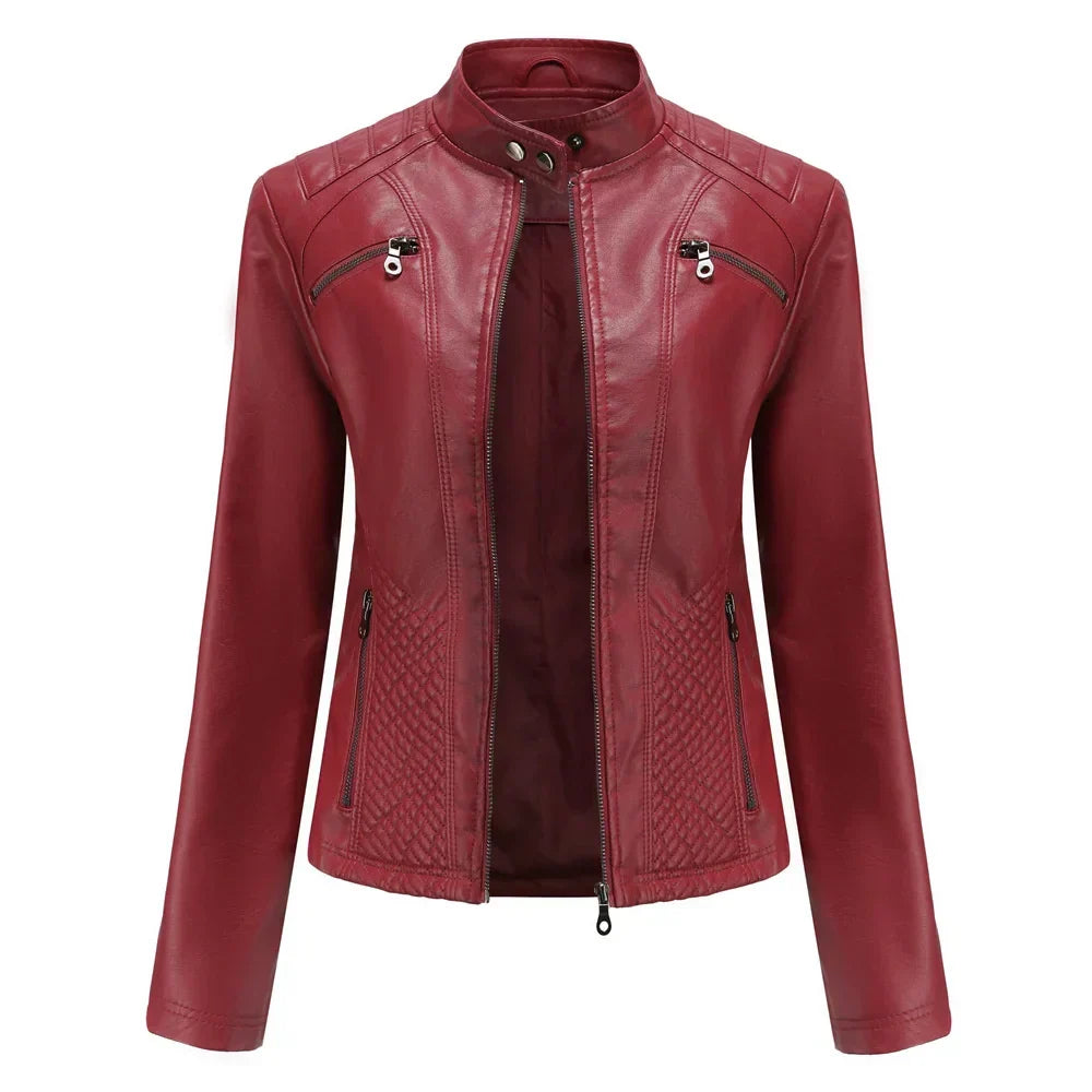 Jaqueta Feminina Casual com Zíper Estilo Streetwear