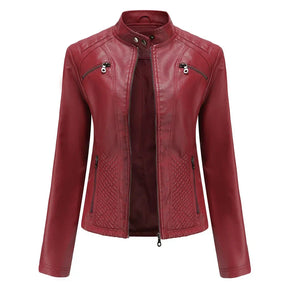 Jaqueta Feminina Casual com Zíper Estilo Streetwear