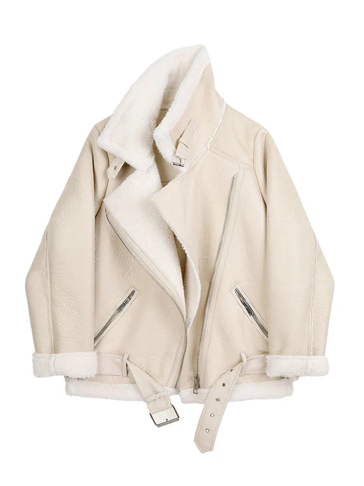 Casaco Feminino Acolchoado Faux com Gola