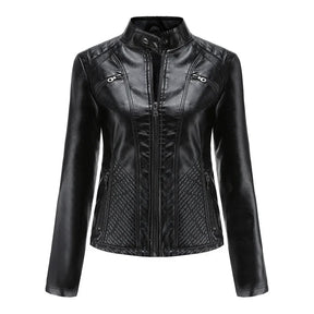 Jaqueta Feminina Casual com Zíper Estilo Streetwear