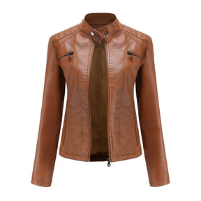 Jaqueta Feminina Casual com Zíper Estilo Streetwear
