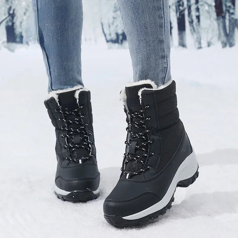 Bota Feminina com Plataforma Impermeável Antiderrapante