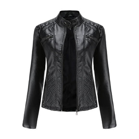 Jaqueta Feminina Casual com Zíper Estilo Streetwear
