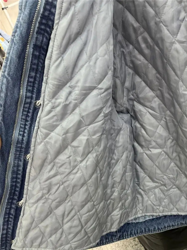 Casaco Feminino Jeans Para Inverno Peluciado Confortável