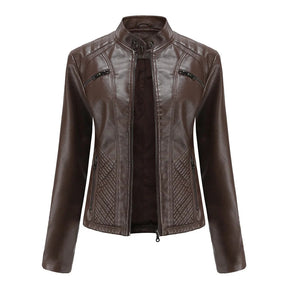 Jaqueta Feminina Casual com Zíper Estilo Streetwear