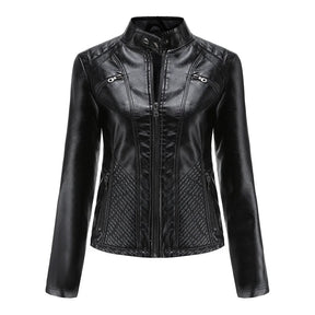 Jaqueta Feminina Casual com Zíper Estilo Streetwear
