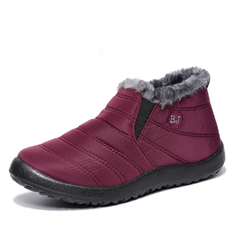 Bota Feminina de Inverno Impermeável Solado Antiderrapante