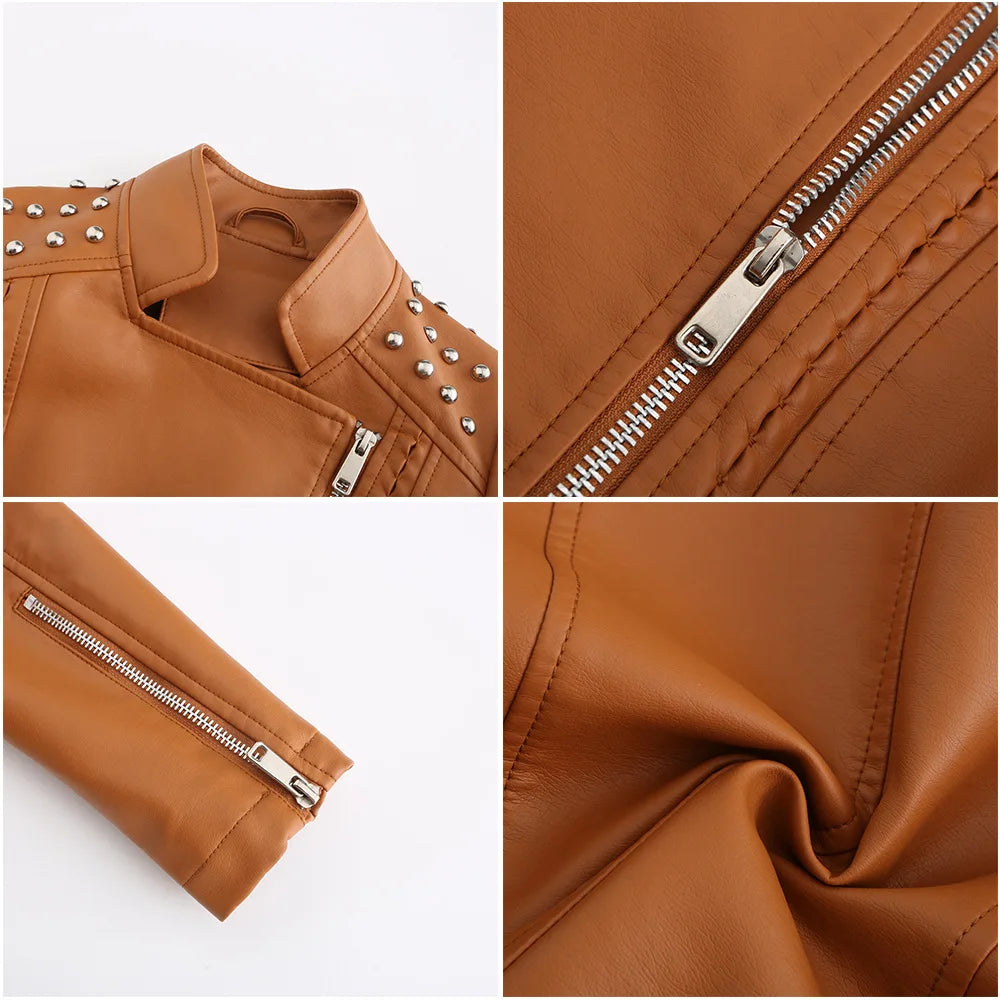 Jaqueta Feminina Fashion Style Estilo Biker com Zíper