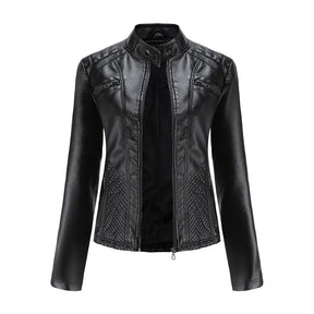 Jaqueta Feminina Casual com Zíper Estilo Streetwear