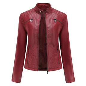 Jaqueta Feminina Casual com Zíper Estilo Streetwear